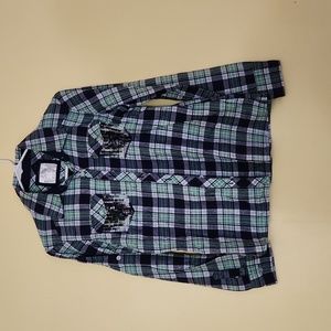 Justice size LG Green plaid